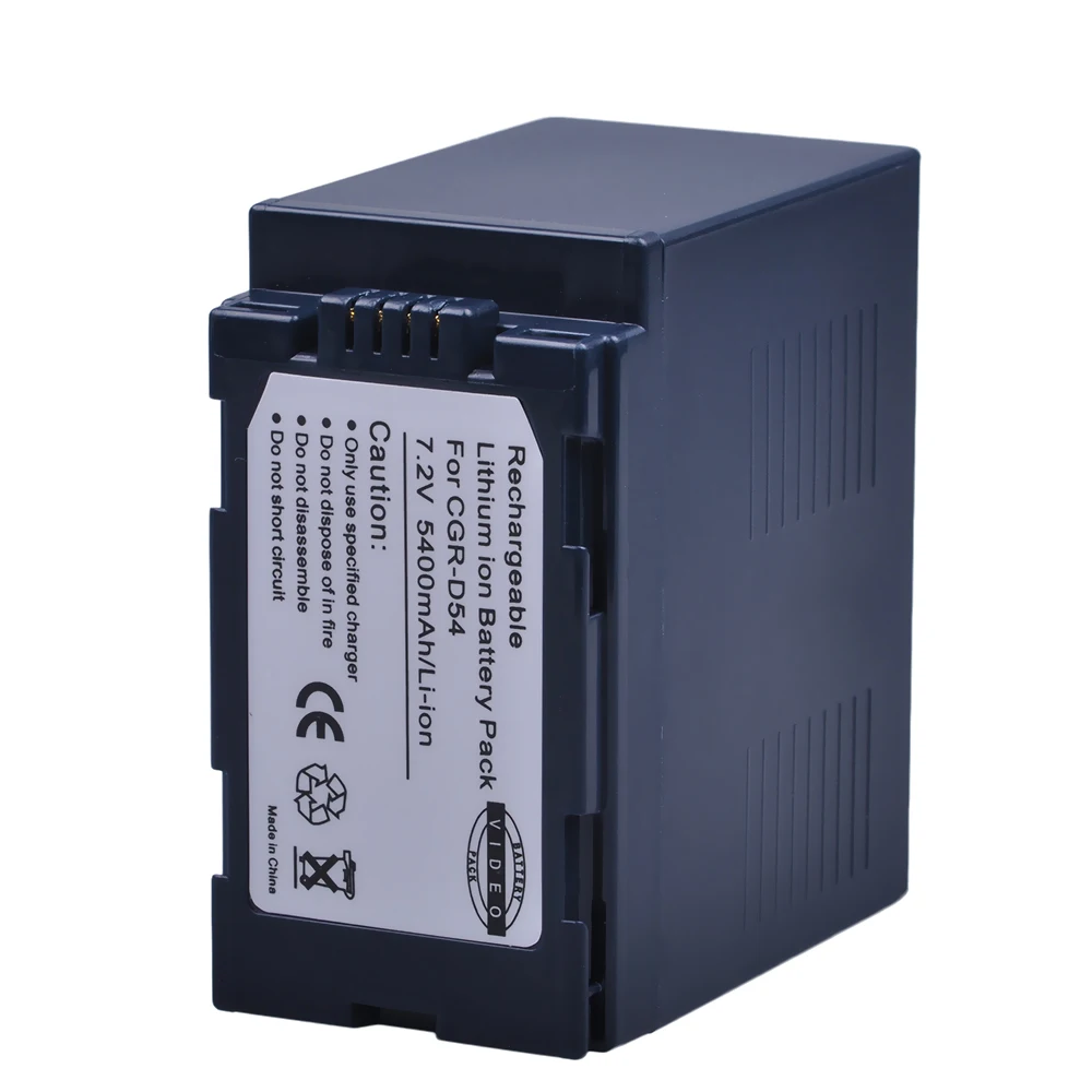 Bateria para Panasonic Mah Cga-d54 Panasonic D54s Cga D54 Ag-ac8pj Ag-ac90a Ag-hpx250 Hc-x1000 Ag-hpx255 2 pc 7.2 v 5400 - Image 5