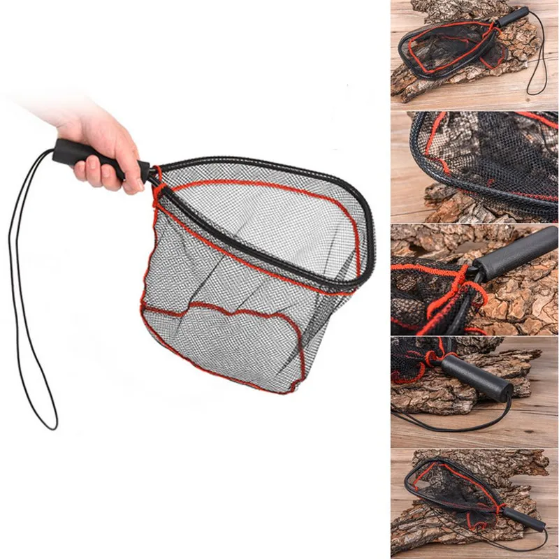 

Fly Fishing Landing Net Catch and Release Nets Scoop Fish Hold Brail Nylon Mesh Netting Trout Boating Aluminum Hoop