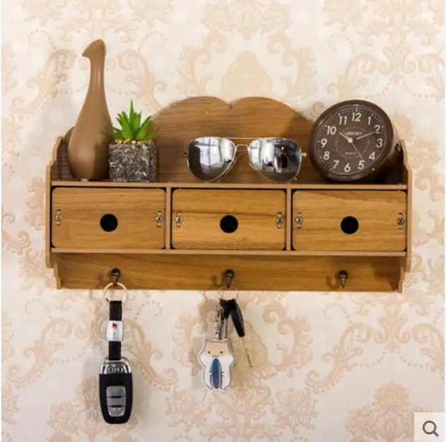 

Hall key storage box rack porch garden wall storage lattice rack decoration