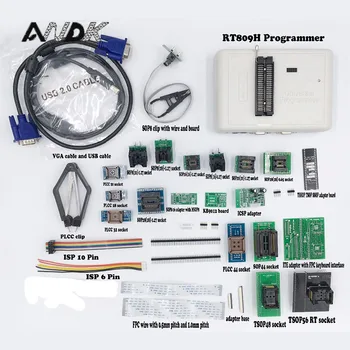 

Universal RT809H EMMC-Nand FLASH Programmer + 24 ADAPTERS WITH CABELS EMMC-Nand better than RT809F/TL866CS/TL866A Free shipping