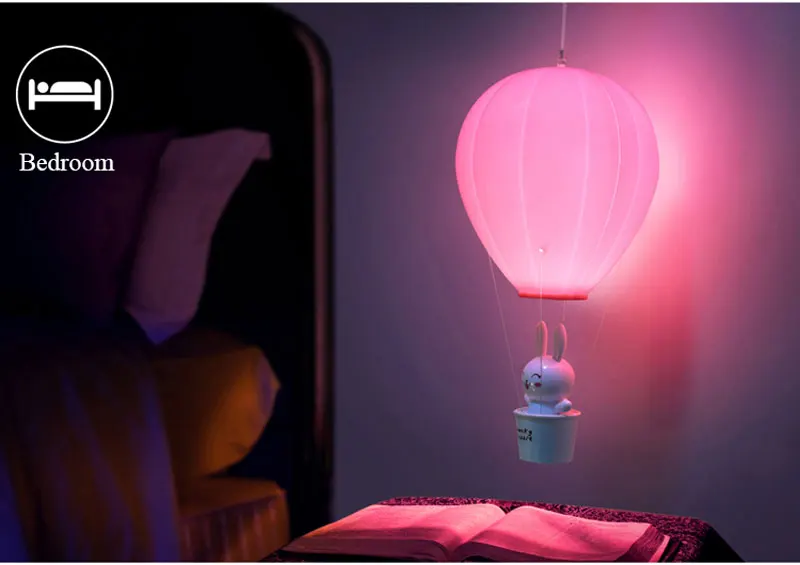 Hot Air Balloon Charging LED Night Lamp Creative Cartoon Cute Desk Lamp Bedroom Bedside Warm Light Nursing Children Baby Light (9)