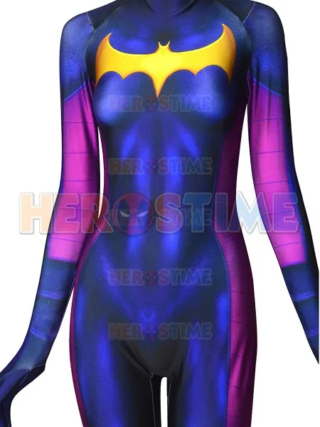 3D Printing Batgirl The New 52 DC Comics Superhero Costume No Mask Women Girl Lady Tight Catsuit