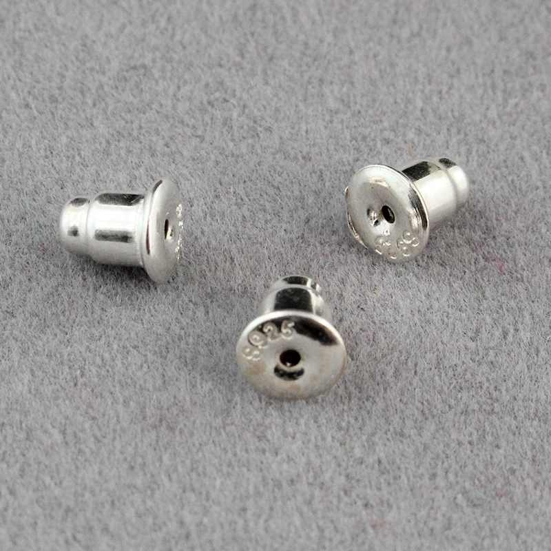 925 Sterling Silver Earring Nuts Stoppers Backs Backers Bullet 925 Sterling Silver Earring Nuts Stoppers Backs Backers Bullet Clutch For Posts Jewelry In Findings Components