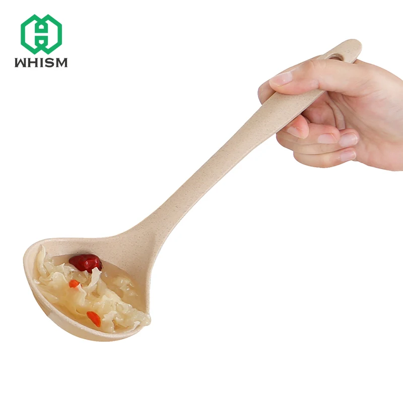 

WHISM Eco Friendly Long Handled Tea Soup Spoon Creative Strainer Flatware Drink Big Spoon Cooking Large Spoons Drinkware Tools