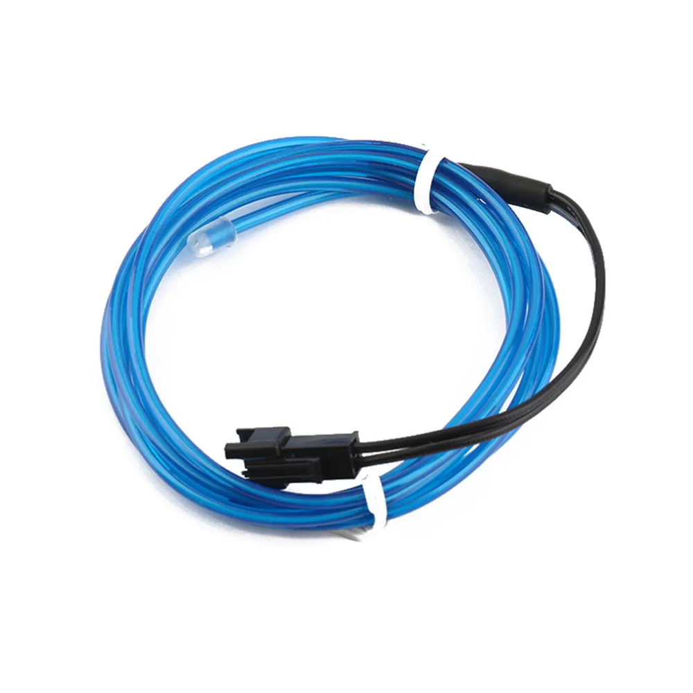 

Brand New Mini Colorful 2m Flexible EL Wire Tube Rope Neon Light DC 12V Car/Camping/Party /Bar Decorative Hot Selling