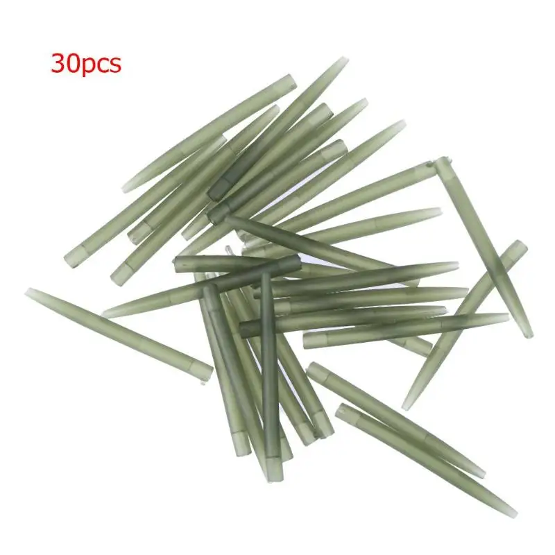 30/50/100 Pcs الصيد هوك كم أنبوب الشعر تزوير أليجنر الأكمام لينة مكافحة متشابكة ميضعة محطة معالجة الصيد اكسسوارات