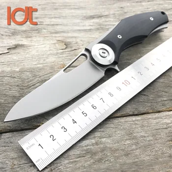 

LDT Dark Bear Folding Blade Knives D2 Blade Steel+ G10 Handle Camping Knife Hunting Survival Outdoor Pocket Tools