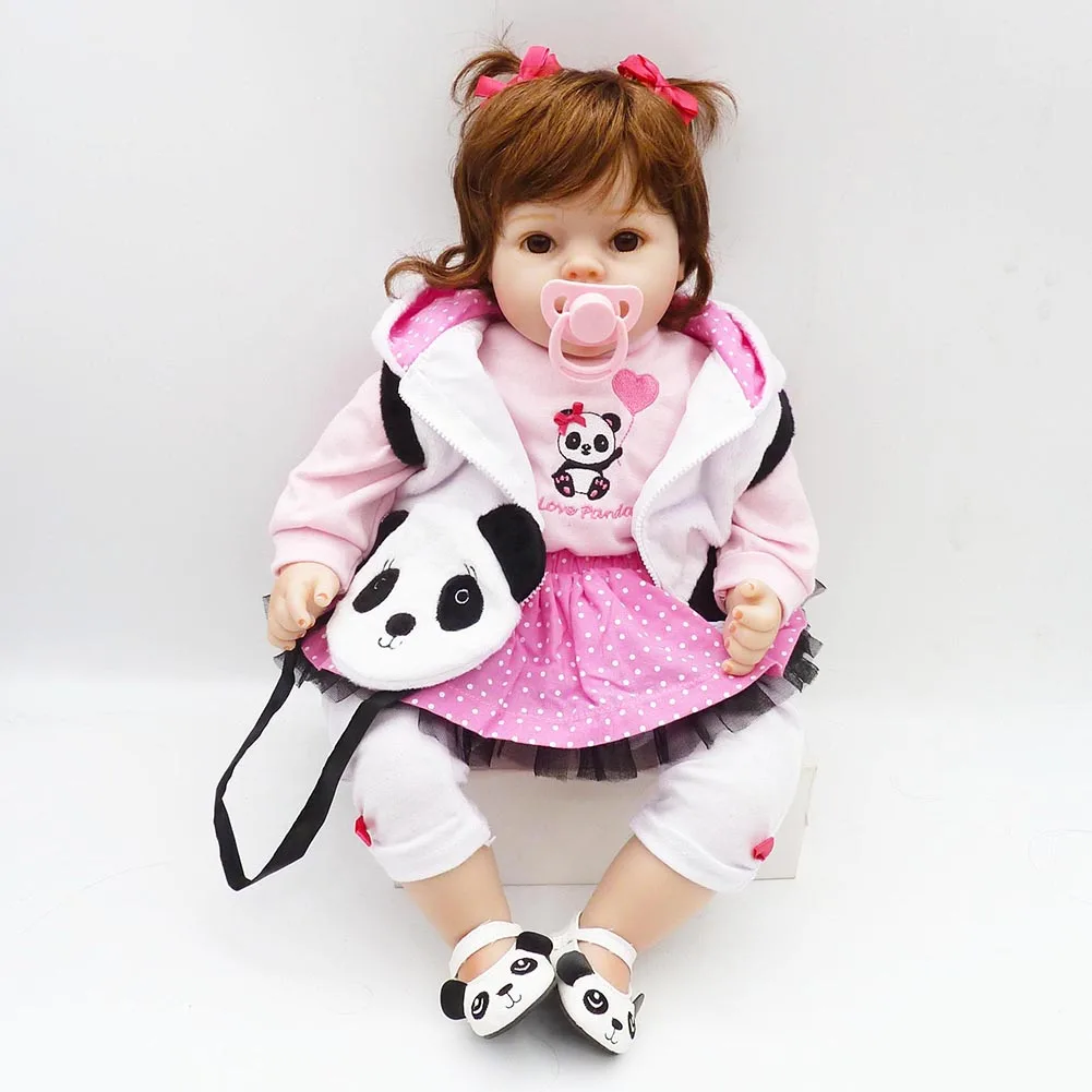 

NPK 50-55cm Reborn Newborn Doll Kit Silicone Lifelike Girl Baby Dolls for Kids Playmate Gift AN88