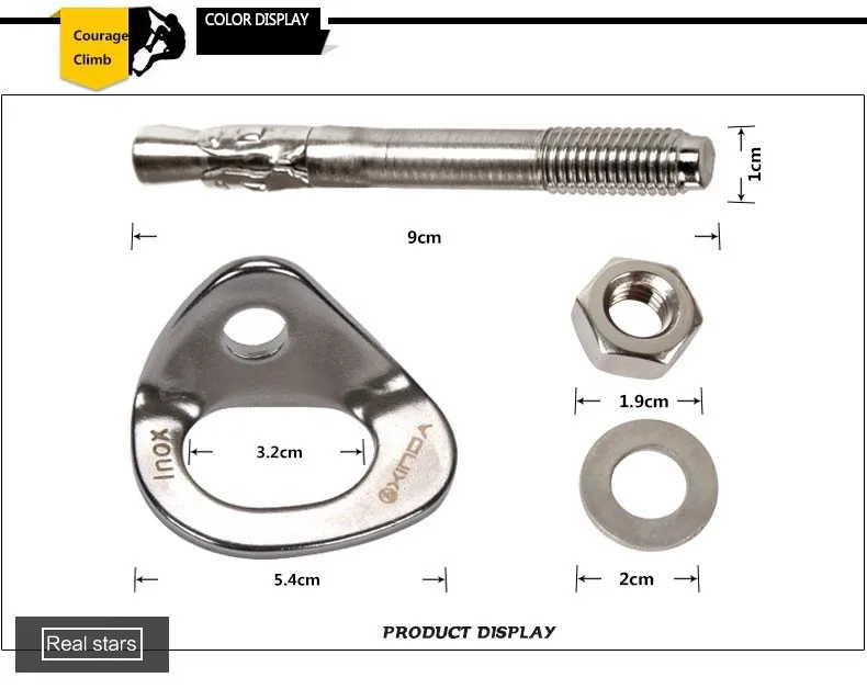 XINDA профессиональные рок подняться болт крепления Fixed Point расширения винт питон карабин рок питон гайка Открытый спортивный инвентарь