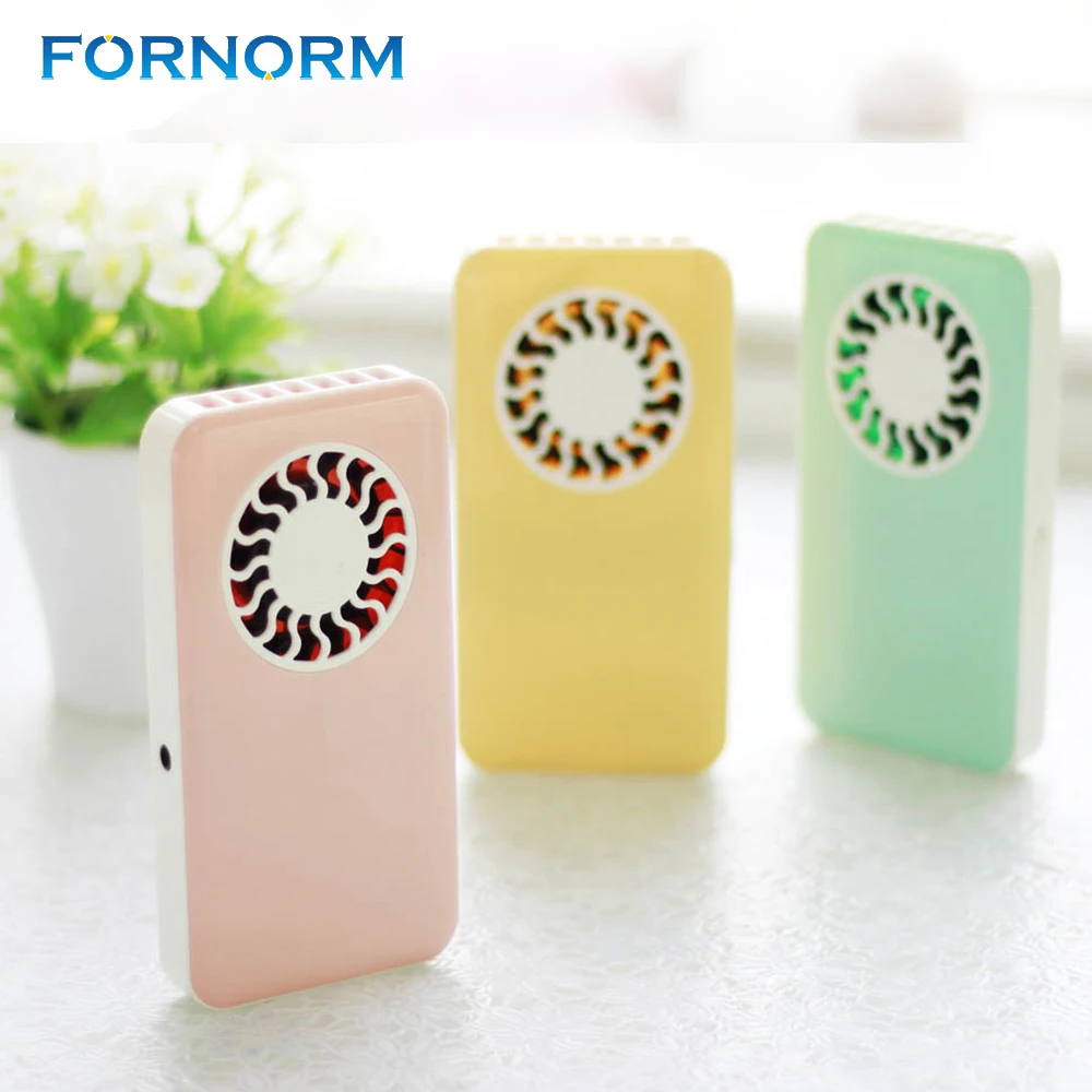

FORNORM Slim Mini Hurricane Charging USB Fan Charging Small Pocket Fan Portable Lithium Battery mini Fan