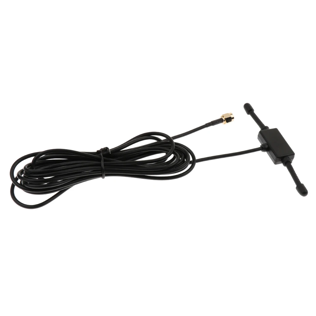 433Mhz Radio Antenna 3dBi SMA Male Connector T Shape for Ham Radio 3Meters
