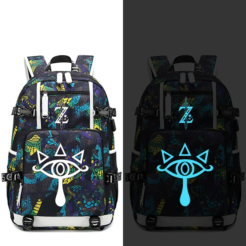Game Wild Breath Backpack USB Port Rucksack Bag Snake Pattern Teenager Student School Bags travel Shoulder Laptop Bag - Цвет: Style 4