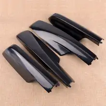 Black ABS Car Roof Rack Rail End Shell Protector Sticker Cover Fit For Toyota Highlander XU20 2001 2002 2003 2004 2005 2006 2007 appdee black artificial leather car steering wheel cover for toyota corolla 2004 2006 caldina 2002 2007