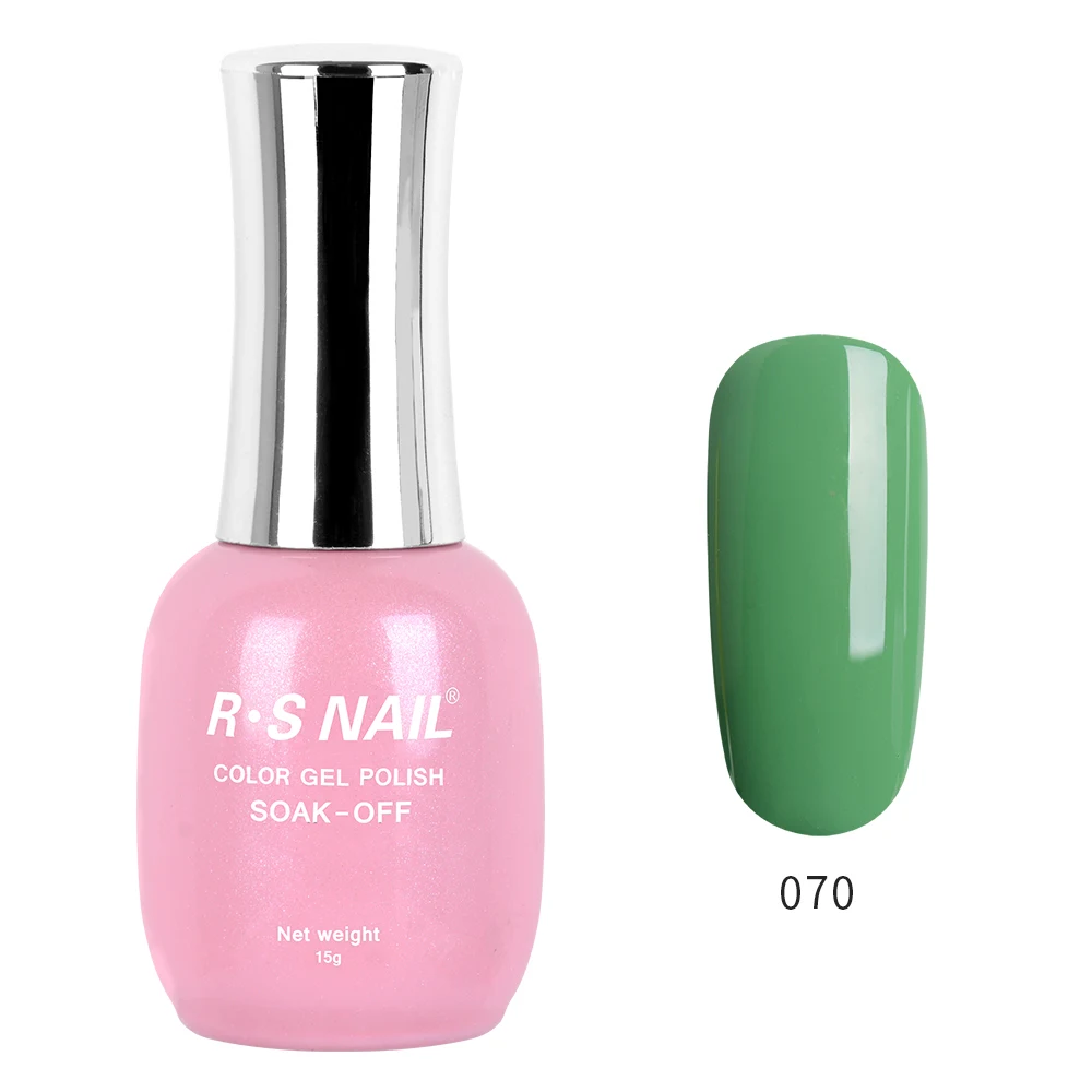 RS NAIL Новая серия Гель-лак для ногтей УФ светодиодный Гель-лак 120 цветов Гель-лак профессиональный маникюрный набор гель-лаков 15 мл - Цвет: 070