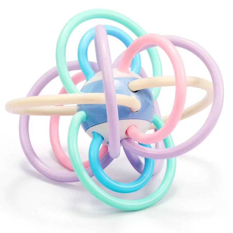 

Infant Molar Toys Teether Ball Safety Material Can Bite Manhattan Ball Teether Baby Molar Stick Solid Tooth Toys For Baby
