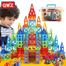 QWZ 252pcs מגנטי בלוקים מיני מגנטי מעצב בנייה 3D דגם מגנטי בלוקים צעצועים חינוכיים לילדים מתנת ילד(China)