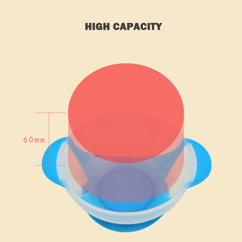 Детская безопасная посуда Oeak, Обучающие Детские блюда с присоской, миска для кормления, Термочувствительная ложка, кормушка для детей