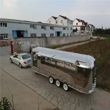 Huanmai Vintage Food Truck Pizza Dining Cart Shawarma Food Kiosk Hamburger Food Van 7.5M