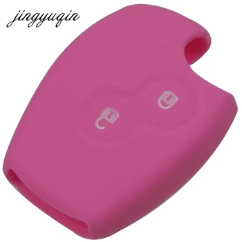 Keyforkess Cover in Silicone per Renault 2 pulsanti Clio Scenic Megane Duster Sandero Captur Twingo Modus custodia per telecomando per Auto - Jingyuqin Cover in Silicone per Renault 2 pulsanti Clio Scenic Megane Duster Sandero Captur Twingo
