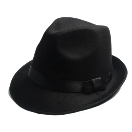 Женская мужская фетровая шляпа от солнца Trilby Gorra Toca сомбреро 25 - Цвет: Black