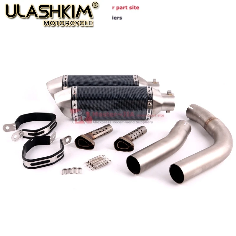 

Motorcycle Exhaust Muffler Escape Middle Link Contact Pipe Slip On For Yamaha YZF-R1 R1 2009 - 2014