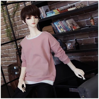 

BJD doll clothes for 1/3 1/4 1/6 MSD Uncle elastic casual loose powder fake two T-shirt doll accessories
