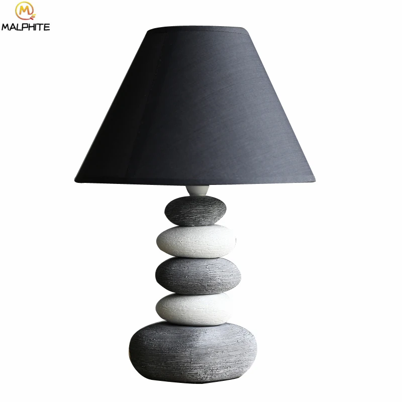 Nordic Ceramic Stone Table Lamp Living 