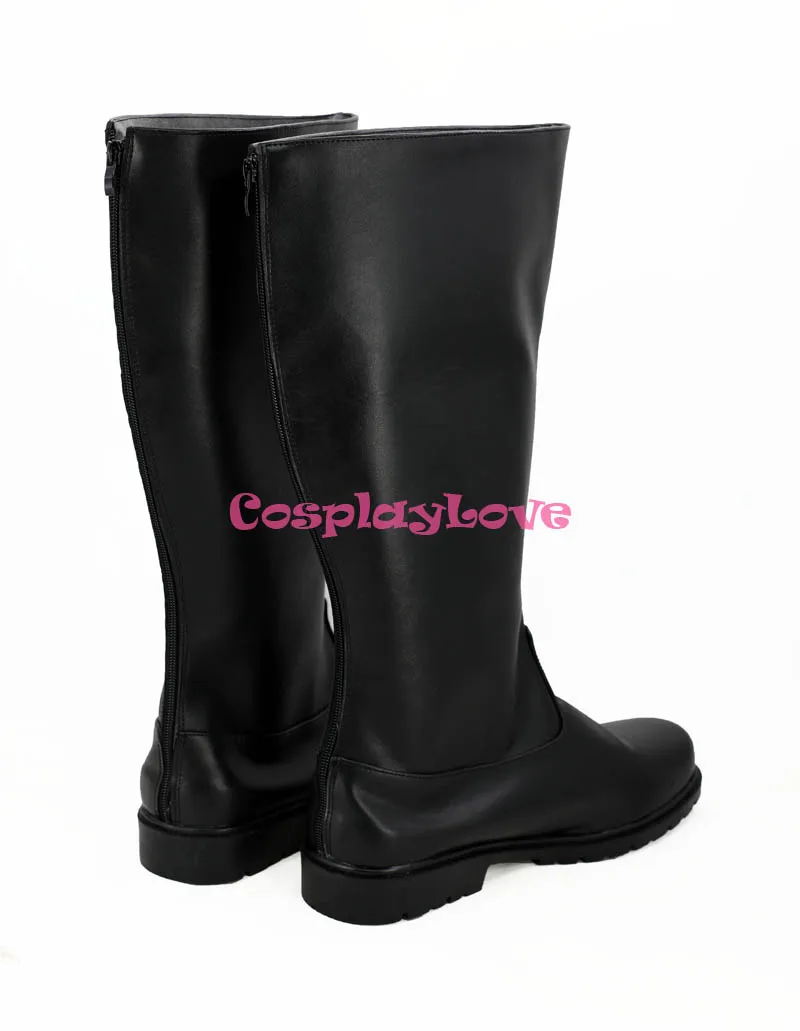 Star Wars Han Solo Black Cosplay Shoes Boots Newest Custom Made For Hallowee Christmas CosplayLove (2)