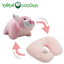 Bebecocoon Cerdito de Peluche en convertible Almohada de Viaje