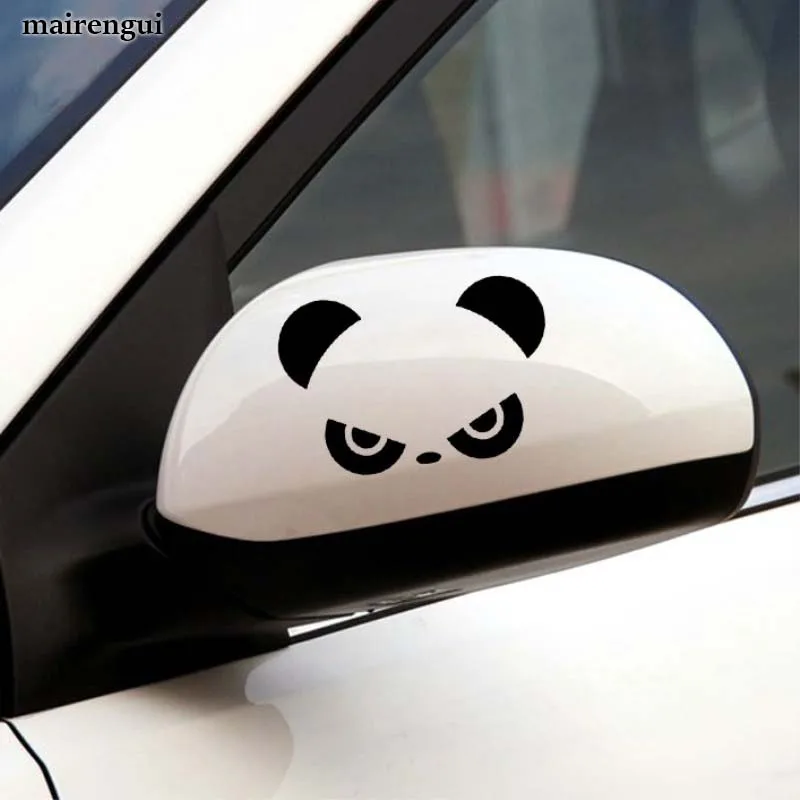 

2PCS Funny rearview mirror car stickers styling cartoon panda film car decal for Toyota camry Nissan audi volvo auto accessories