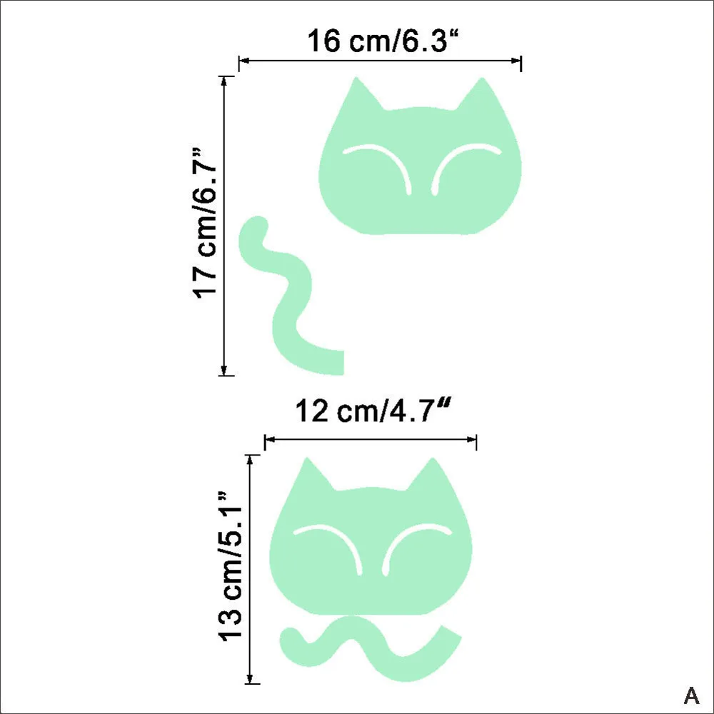 Черный-Свет Светящиеся Стикеры для выключателей мультяшное украшение для дома светящийся настенный Стикеры s темно светящееся украшение Стикеры, с изображением "Кот" креативные 78