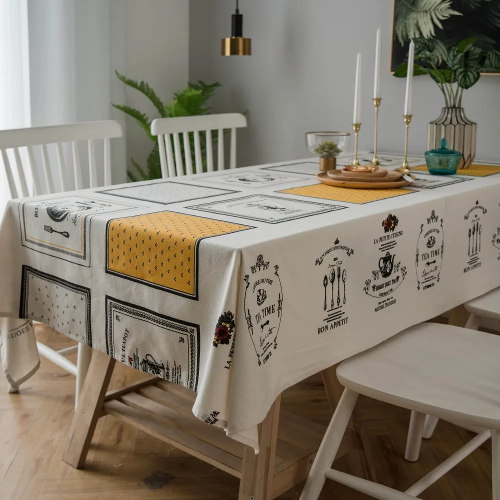 Скандинавский хлопок и ткань из конопли художественная скатерть маленькая и чистая и свежая гостиная чайный столик прямоугольная скатерть