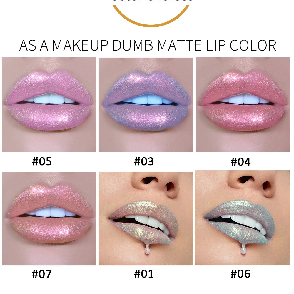 HANDAIYAN 6 Colors Duo-chrome Liquid Lipstick Crystal Glow Glitter Lip Gloss Laser Holographic Lip Tattoo Mermaid Pigment Makeup HANDAIYAN 6 Colors Duo-chrome Liquid Lipstick Crystal Glow Glitter Lip Gloss Laser Holographic Lip Tattoo Mermaid Pigment Makeup