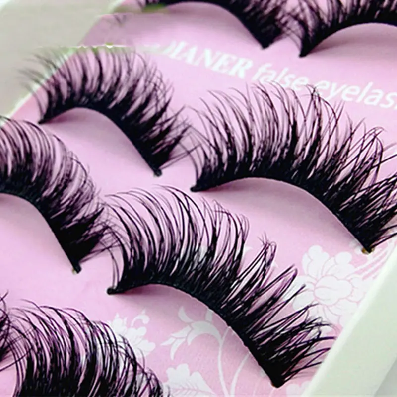 

5/10Pair Natural False Eyelash Extension Faux Mink False Eyelashes Crisscross False Eye Lashes Handmade Natural Long Eye Lashes