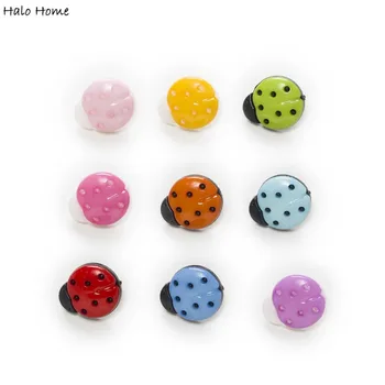 

Mixed Color 50pcs Ladybug Shank Resin Buttons Decor Home Sewing Scrapbooking Clothing Card Making DIY 15x13mm