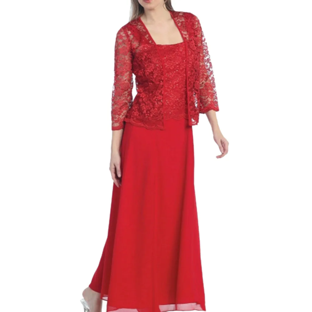 Женские летние платья, модные, с длинным рукавом, с вырезами, с кружевами, в стиле пэчворк, сплошные, свободные, с подолом, повседневные платья, большие размеры, женские платья - Цвет: Красный