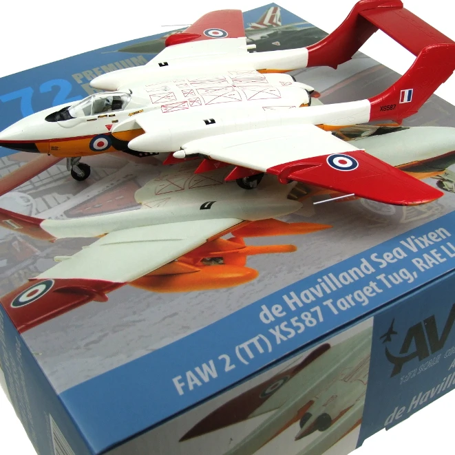 Fine rare AV72 1/72 Havilland Sea Vixen FAW 2 (TT) XS587 Target Tug, Rae Llanbedr 1984 AV7253002 Alloy aircraft model