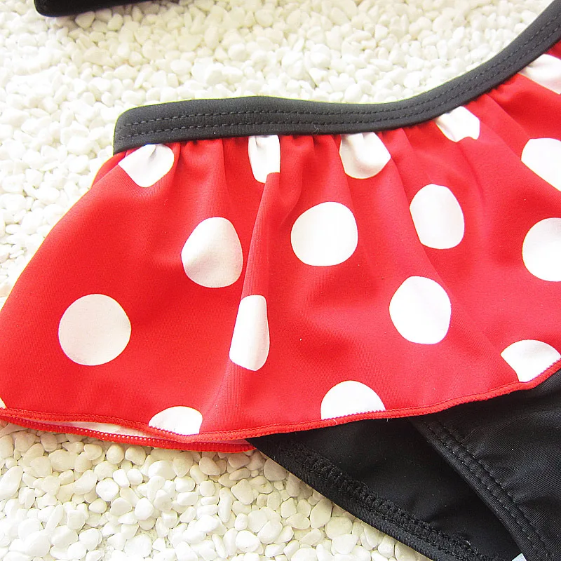 2018 летний купальник с рисунком для девочек милый изображение Микки шапочкой