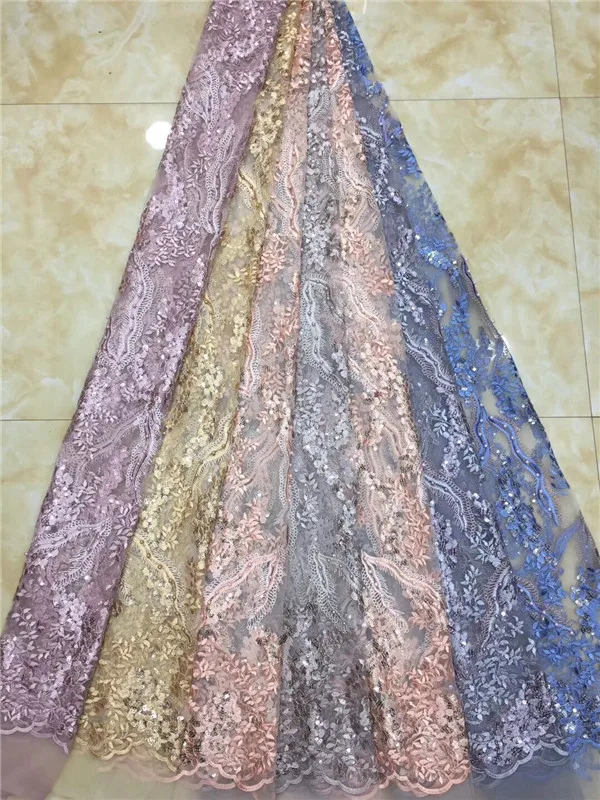 Wholesale High Quality Dubai Latest decals tulle beads African Lace Fabrics 2019 onion purple Fabric For Garment Dress | Дом и сад