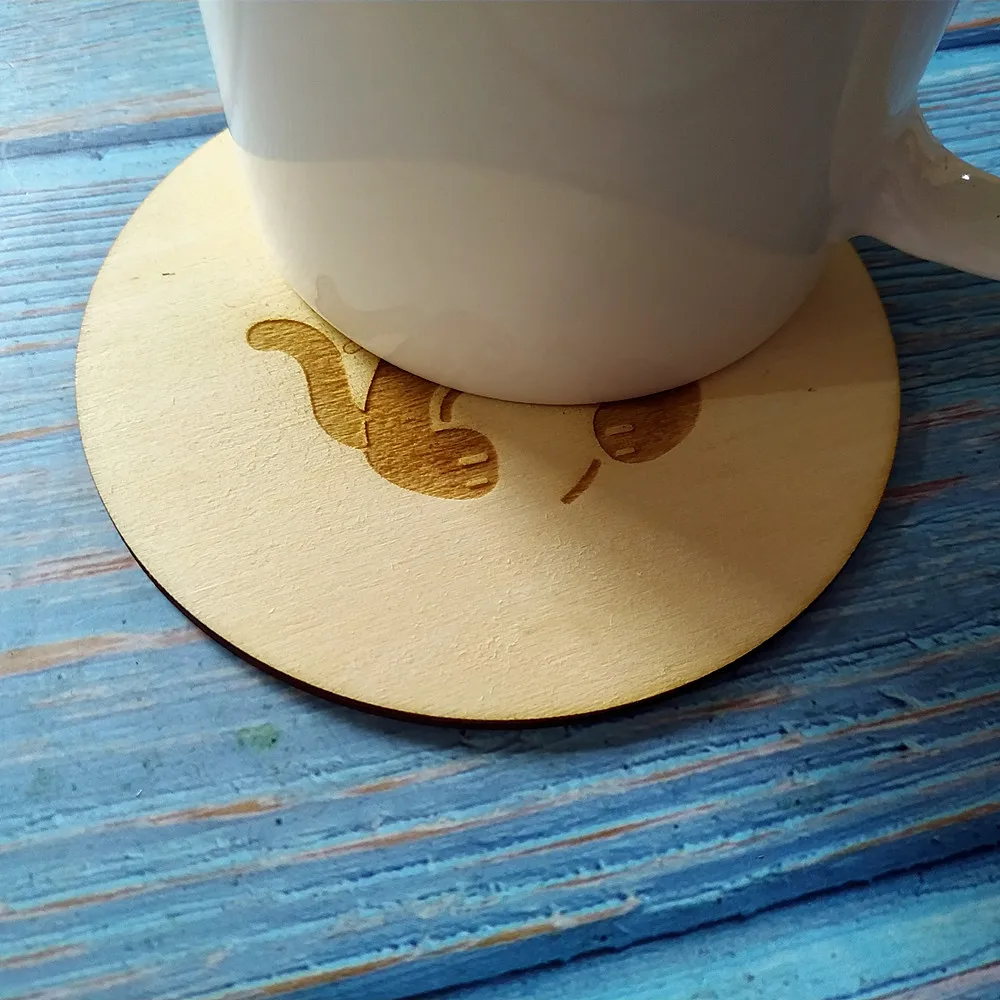 4 шт./компл. лесной Кот Coaster Кухня Рождество нескользящим салфетка для стола декоративный коврик для дома чашки напитка Чай Кофе ПЭТ Кот любитель подарок