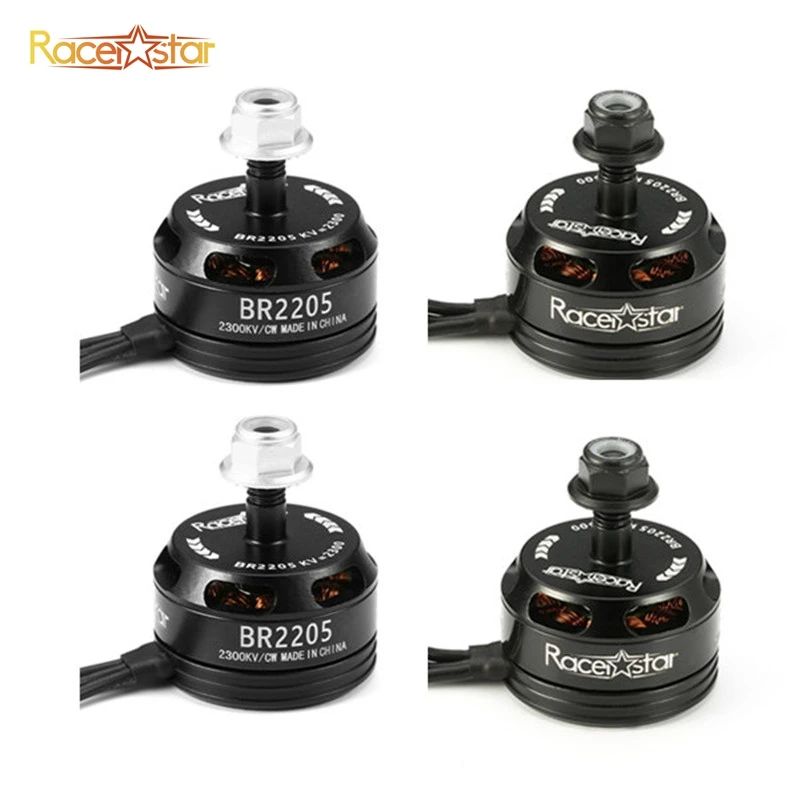 4 шт. 4x Racerstar гоночный Edition 2205 BR2205 2300KV 2-4S бесщеточный мотор черный с сенсорным экраном для 210X220 250 280 беспилотный гоночный Квадрокоптер на дистанционном управлении