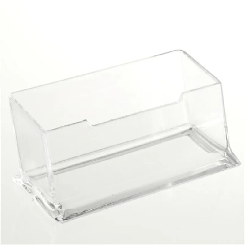 1pcs Desk Shelf Box Storage Display Stand Acrylic Plastic Card Holder Clear Desktop Business