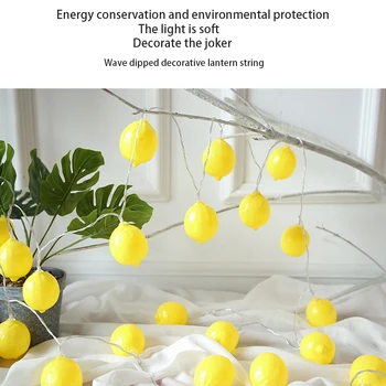 

2019 new ABEDOE Holiday Lighting Fashionable 10 LED Lemon Chain Lights Yellow