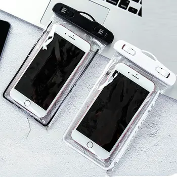 

50pcs/lot Summer Luminous Waterproof Pouch Swimming Gadget Beach Dry Phone Bag Camping Skiing Holder For Cell Phone 3.5-6 Inch