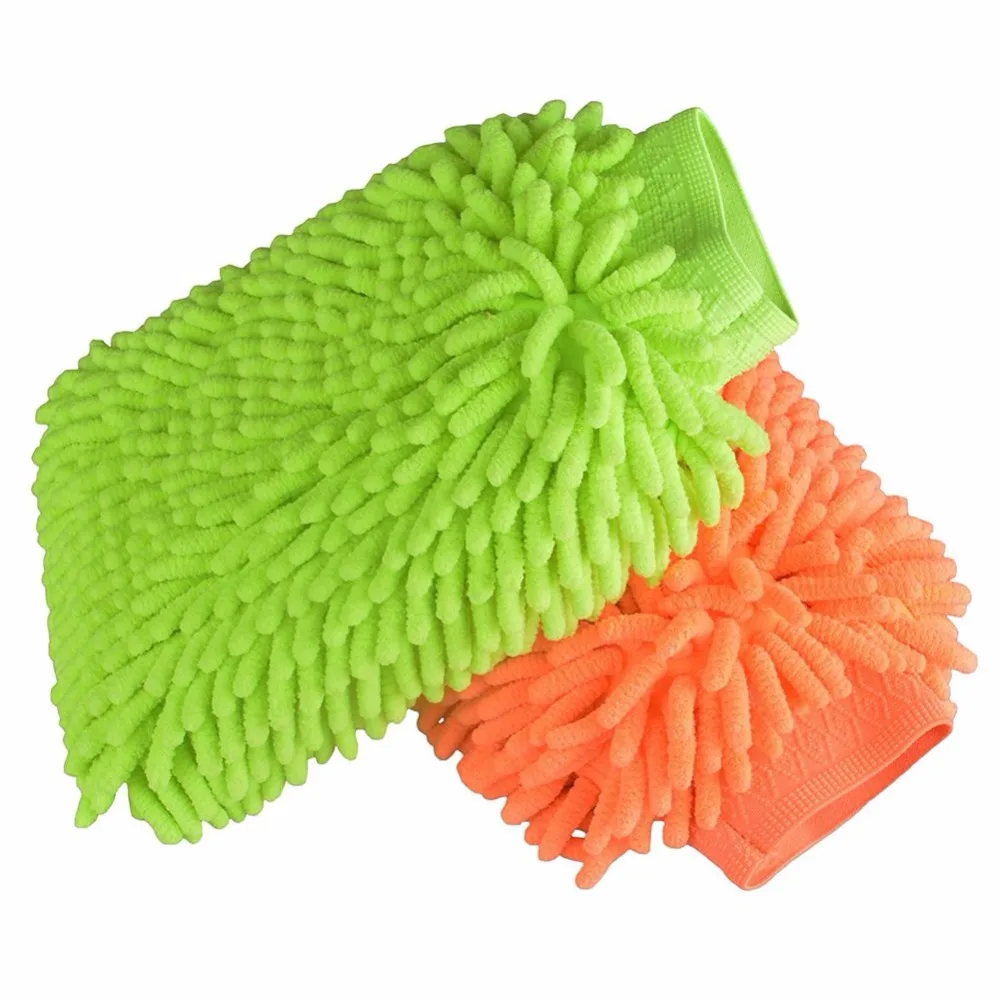 Car Cleaning Gloves Microfiber Chenille Single Sided Car Wash Brush