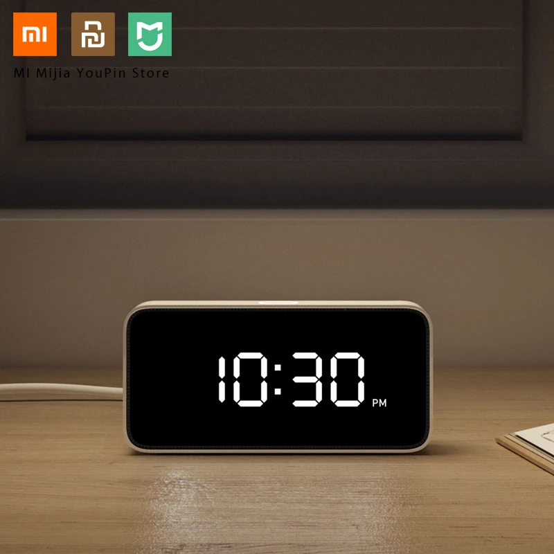 Xiao mi умный будильник Голосовая трансляция Xiaoai часы ABS настольные Dersktop часы Автоматическая Калибровка mi Home App