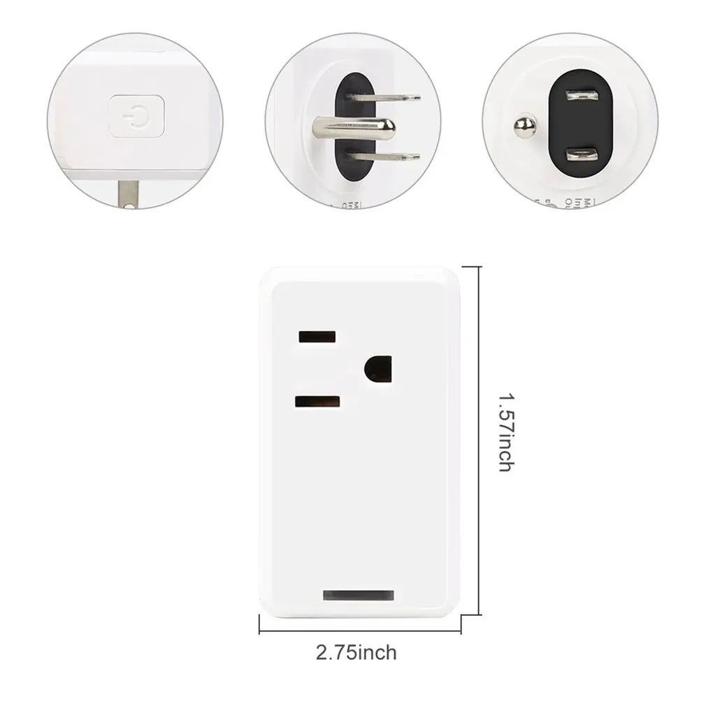 Wireless Voice Control Wifi Intelligent Smart Remote Control Switch Socket Home Devices No Hub Required for Amazon Alexa