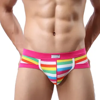 

Men Underwear Mens Briefs Panties Sexy Shorts Cotton Underpants Pouch Boy Panties Striped Briefs Men Underwear Boys Briefs
