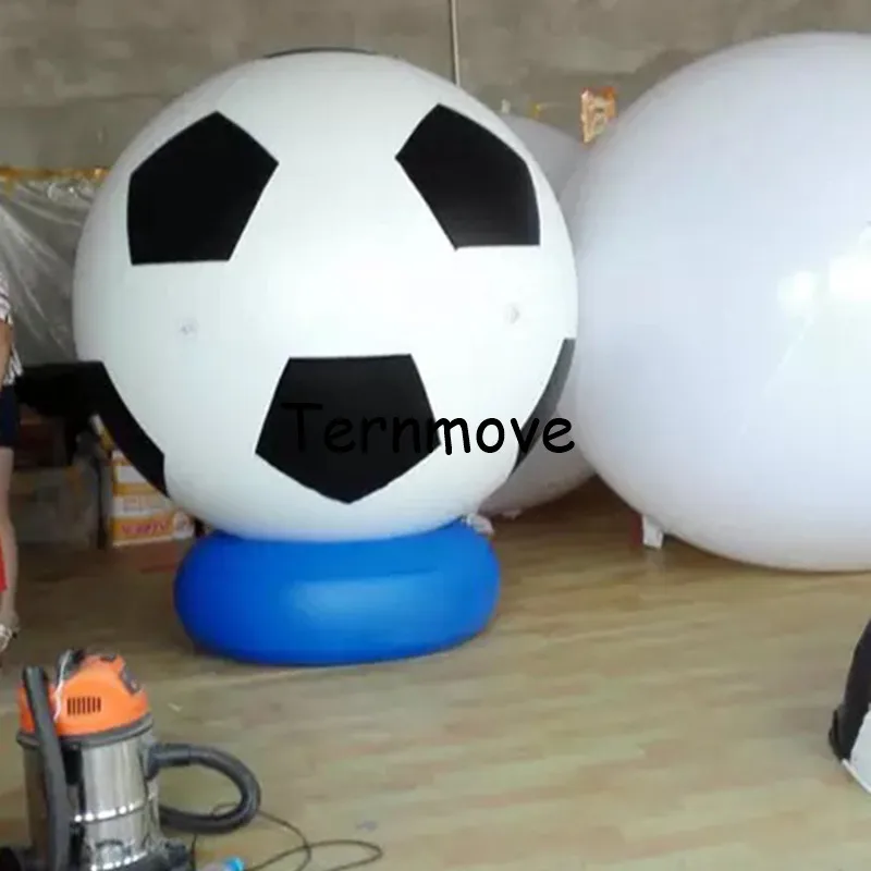 Футбольный воздушный шарик с базой спортивный мяч ПВХ футбольные с нижней поверхностью событие дисплей воздушный шар с гелием большой
