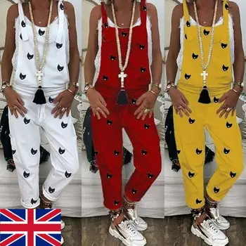 

Women's Fashion Casual Loose Pants Jumpsuit Dungarees Playsuit Trousers Overalls 2019 New